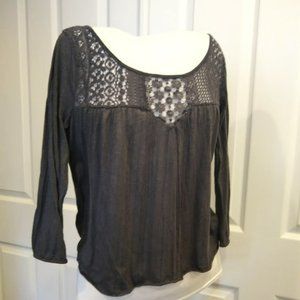 American Eagle Outfitters Lace Yoke Top size Medium